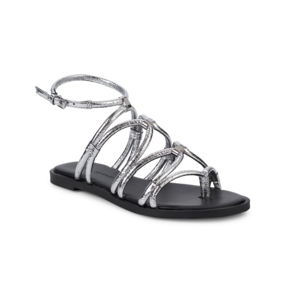 REBECCA MINKOFF Sarle Metallic-Strap Sandal Flats Size 6.5 - Picture 3 of 9